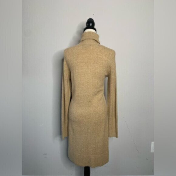 Rachel Zoe Camel Turtleneck Knee Length Sweater Dress - Picture 15 of 16
